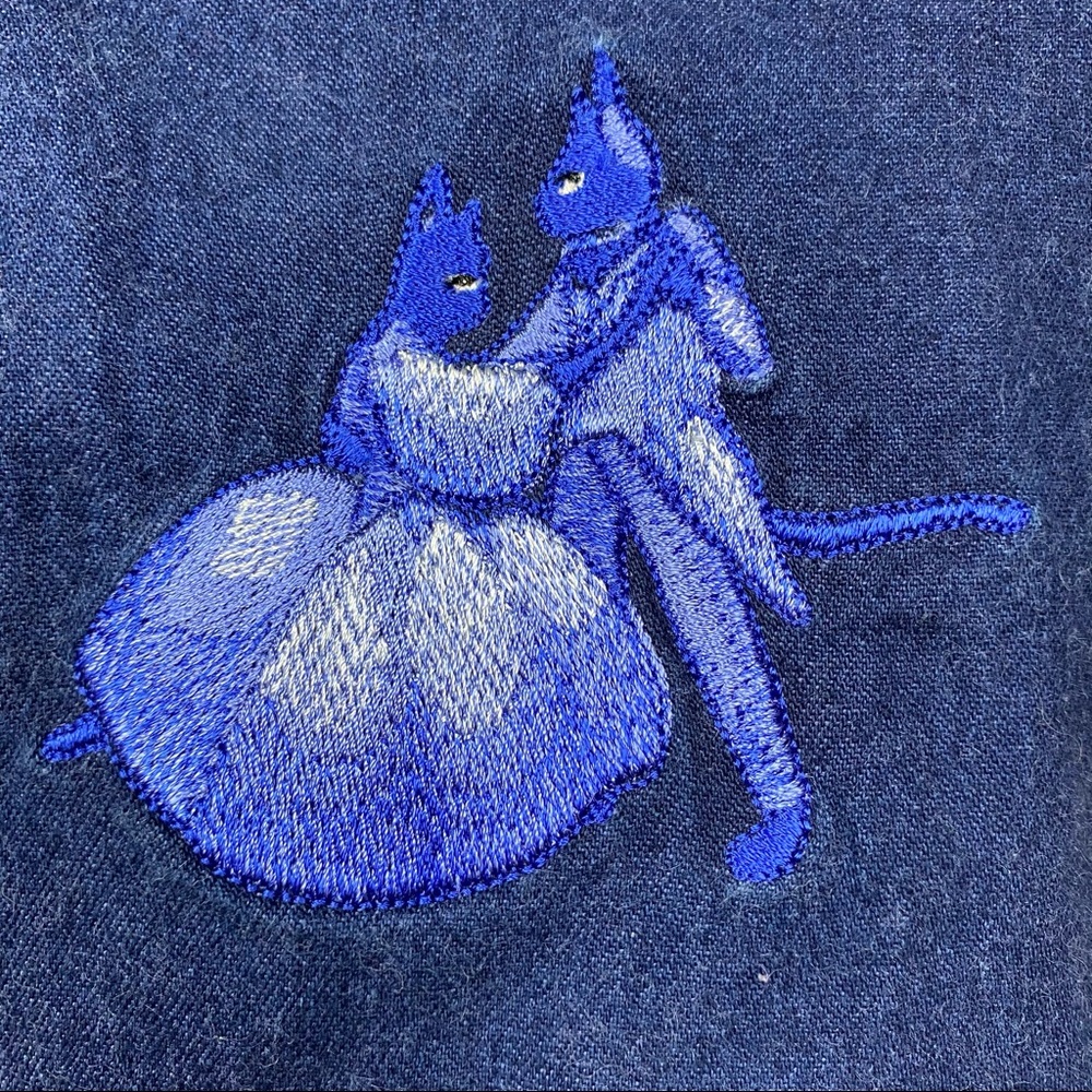 Embroidered Denim Jumper Dress - Picture 12 of 15